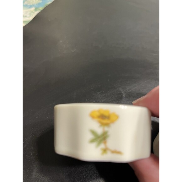 Takahashi West Wind San Francisco Floral Trinket Box Lidded Japan - Picture 6 of 14